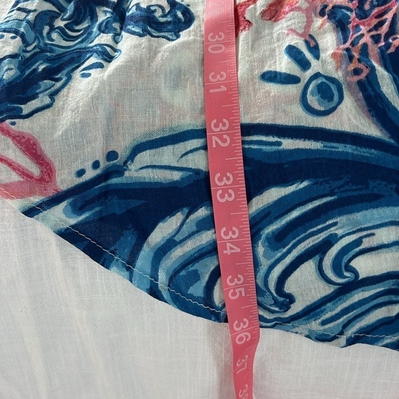 Antica Sartoria Beach Shirt Dress Button Front Cover Up Resort Wear Sequin Small - Picture 13 of 15